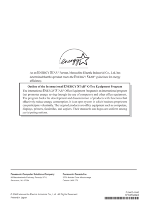 Page 48Outline of the International ENERGY STA R® Office Equipment Program
The international 
ENERGY STA R® Office Equipment Program is an international program
that promotes energy saving through the use of computers and other office equipment.
The program backs the development and dissemination of products with fun\
ctions that
effectively reduce energy consumption. It is an open system in which business proprietors
can participate voluntarily. The targeted products are office equipment such as computers,...