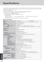 Page 4444
Appendix
Specifications
CF-18KDHZXVM CF-18KDHZBVM
Intel® Pentium® M Processor 753 (1.2  GHz, 2 MB *1 L2 cache, 400  MHz FSB)
512 MB*1 (1536  MB*1 Max.)
UMA (128  MB*1 Max.)*2
10.4 type (TFT)
65,536/16,777,216 colors (800 x 600 dots/1024 x 768 dots)
65,536/ 16,777,216  colors (800 x 600 dots/1024 x 768 dots/ 1280 x 768 dots/1280 x
1024 dots)*4
60  GB*5
Windows keyboard (82 keys)
Touch Pad
Digitizer (Anti-Reflection)
Two Type  I or Type  II, or one Type  III
3.3 V: 400  mA, 5 V: 400  mA
200-pin, 1.8  V,...