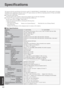 Page 4444
Appendix
Specifications
CF-18KHHZXBM CF-18KHHZBBM
Intel® Pentium® M Processor 753 (1.2 GHz, 2 MB*1 L2 cache, 400 MHz FSB)
512 MB*1 (1536 MB*1 Max.)
UMA (128 MB*1 Max.)*2
10.4 type (TFT)
65,536/16,777,216 colors (800 x 600 dots/1024 x 768 dots)
65,536/16,777,216 colors (800 x 600 dots/1024 x 768 dots/1280 x 1024 dots)*4
60 GB*5
Windows keyboard (82 keys)
Touch Pad
Touchscreen (Anti-Reflection, Stylus (included) touch capable)
Two Type I or Type II, or one Type III
3.3 V: 400 mA, 5 V: 400 mA
200-pin,...