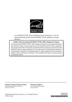 Page 48Outline of the International ENERGY STA R® Office Equipment Program
The international 
ENERGY STA R® Office Equipment Program is an international program
that promotes energy saving through the use of computers and other office equipment.
The program backs the development and dissemination of products with functions that
effectively reduce energy consumption. It is an open system in which business proprietors
can participate voluntarily. The targeted products are office equipment such as computers,...