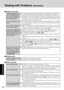 Page 3232
Troubleshooting
Dealing with Problems (Summary)
The red indicator lights
The red indicator blinks
The green indicator blinks
The battery indicator blinks
green and orange alternately
The battery level is very low (the charge is approx. 9% or less).
Connect the AC adaptor. You can use the computer when the battery indicator light is
orange. If you do not have an AC adaptor, save your data and power off your computer.
After replacing the battery pack with a fully charged one, turn your computer on....