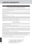 Page 4444
Appendix
LIMITED WARRANTY
PANASONIC PERSONAL COMPUTER AND PERIPHERALS LIMITED WARRANTY
Panasonic Computer Solutions Company (referred to as “Panasonic”) will repair this product (other than software, which is covered by a separate
warranty) with new or rebuilt parts, free of charge in the U.S.A. for three (3) years from the date of original purchase in the event of a defect in
materials or workmanship. This warranty includes the AC adaptor but excludes the batteries and all other options and...