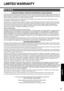 Page 3535
AppendixAppendix
LIMITED WARRANTY
PANASONIC PERSONAL COMPUTER AND PERIPHERALS LIMITED WARRANTY
Panasonic Computer Solutions Company (referred to as “Panasonic”) will repair this product (other than software, which is covered by a sep-
arate warranty) with new or rebuilt parts, free of charge in the U.S.A. for three (3) years from the date of original purchase in the event of a 
defect in materials or workmanship. This warranty includes the AC adaptor but excludes the batteries and all other options...
