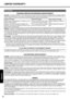 Page 30
30
Getting Started
Useful Information
Troubleshooting
Appendix
LIMITED WARRANTY
PANASONIC COMPUTER AND PERIPHERALS LIMITED WARRANTY
Coverage – Panasonic Canada Inc. (“PCI”) warrants to you, the first end  user customer, this computer product (excluding software 
media), when purchased from PCI or from a PCI authorized reseller,  to be free from defects in materials and workmanship under nor-
mal use, subject to the terms set forth below,  during the period of warranty coverage specified.
Remedy
 – In...