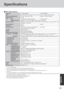 Page 3939
Appendix
Model No.
CPU
Memor y (Expandable to)
Video Memor y
LCD Type
Displayed Colors*2
External Display
Hard Disk Drive
Keyboard
Pointing Device
Speaker
Sound
Multimedia Pocket Device
Suppor ts DVD-ROM
CD-ROM
DVD-ROM read*7
CD-ROM read*7
CD-R write*8
CD-RW write
High-Speed CD-RW write
Slots PC Card Slots
Allowable current(total for two slots)
RAM Module Slot*9
SD Memory Card Slot
InterfaceExternal Display Por t
Serial Por t
Microphone Jack*10
Headphone Jack
Expansion Bus
Connector
USB Por ts
I/O Box...