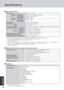 Page 4040
Appendix
Battery Pack
Main battery
Main battery +
Second battery
Main battery
Main battery +
Second battery
Clock Battery
AC Adaptor*4Input
Output
Power Consumption*5
Operation Temperature
Humidity
StorageTemperature
Humidity
Physical Dimensions (W x H x D)
(excluding the carrying handle)
Weight (including the carrying handle)Li-ion 11.1 V, 3.8 Ah
3 hours - 4 hours*2 (Approx. 3.5 hours*3)
Approx. 6 hours - 8 hours*2
 (Approx. 7 hours*3)
Approx. 3 hours
Approx. 6 hours
Coin type lithium battery 3.0 V...