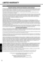 Page 3030
Getting Started Useful Information Troubleshooting Appendix
LIMITED WARRANTY
PANASONIC PERSONAL COMPUTER AND PERIPHERALS LIMITED WARRANTY
Panasonic Computer Solutions Company (referred to as “Panasonic”) will repair this product (other than software, which is covered 
by a separate warranty) with new or rebuilt parts, free of charge in the U.S.A. for three (3) years from the date of original purchase in 
the event of a defect in materials or workmanship. This warranty includes the AC adaptor but...