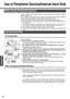 Page 4242
Operation
Useful Information
Use of Peripheral Devices/Internal Hard Disk
Pay strict attention to the following points to avoid damage to the computer, peripheral 
devices, cables, etc.
Also, in addition to following this manual and the onscreen Reference Manual, carefully 
read the instruction manuals for the peripheral devices being used.
zUse only peripheral devices that conform to the computer’s specifications.
zConnect the devices properly, paying close attention to the condition and position of...