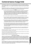 Page 6363
Important Information
Contrat de licence dusage limité
Le(s) logiciel(s) (les “Logiciels”) fournis avec ce produit Panasonic® (le “Produit”) sont exclusivement concédés en 
licence à lutilisateur ultime (“vous”), et ils ne peuvent être utilisés que conformément aux clauses contractuelles cides-
sous. En utilisant les logiciels, vous vous engagez de manière définitive à respecter les termes, clauses et conditions 
des présentes.
Matsushita Electric Industrial Co., Ltd. (“MEI”) a mis au point ou obtenu...