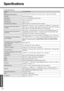 Page 7272
Important Information
Specifications
zMain Specifications
Model No.CF-W2FWCZZBM
CPU/
Secondary cache memoryIntel® Pentium® M Processor 753 (1.20 GHz, 2 MB*1 L2 cache, 400 MHz FSB)
Chip SetIntel® 855 GM chip set
Main Memory
512 MB*1, DDR SDRAM (1024 MB*1 Max.)
Video Memory
UMA  (64 MB*1 Max.)*2
Hard Disk Drive
Approx. 40 GB*3
DVD-ROM & CD-R/RW Drive Buffer underrun error prevention function: Supported
Continuous Data Transfer Speed*4*5/
PlaybackzDVD-RAM
*6: 2X speed (4.7 GB*3)/1X speed (2.6 GB*3)zDV D...