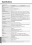 Page 6262
Important Information
Specifications
zMain Specifications
Model No.CF-W4GWCZZBMCF-W4GCCZZBM
CPU/
Secondary cache memoryIntel® Pentium® M Processor Ultra Low Voltage 753 (1.20 GHz, 2 MB*1 L2 cache, 400 
MHz FSB)
Chip SetIntel® 915 GMS Express chip set
Main Memory
512 MB*1, DDR2 SDRAM (1024 MB*1 Max.)
Video Memory
UMA  (128 MB*1 Max.)*2
Hard Disk Drive
40 GB*3
DVD-ROM & CD-R/RW Drive USB 2.0 connection interface, Buffer underrun error prevention function: Supported
Continuous Data Transfer Speed*4*5/...