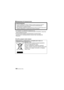 Page 136VQT4Q07 (RUS) 136
∫Информация об аккумуляторах
• Не нагревайте и  не подвергайте  воздействию  огня.
• Не оставляйте  аккумулятор(ы) на  длительное  время в автомобиле  с закрытыми  
окнами  и дверями  на солнце.
•В  случае  использования  перезаряжаемых  аккумуляторов  
рекомендуются  перезаряжаемые  аккумуляторы  производства  
Panasonic.
-Если  Вы  увидите  такой  символ -
ПРЕДУПРЕЖДЕНИЕ•В случае неправильной замены элемента  питания существует  опасность 
взрыва . Используйте  для замены...