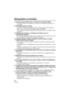 Page 2828VQT3M30
Manipulation et entretien
≥Ne placez pas le boîtier dans un endroit où il pourrait tomber.
 Si le boîtier tombe sur votre tête ou votre pied, il vous blessera et pourra mal 
fonctionner.
≥ Ne modifiez jamais le boîtier.
 Si de l’eau s’introduit dans l’appareil photo numérique parce que le boîtier est 
abîmé, celui-ci peut être endommagé de façon irrémédiable.
 Si vous continuez d’utiliser l’appareil photo  après que l’eau s’y soit infiltrée, il peut 
prendre feu.
≥ N’utilisez pas le boîtier en...