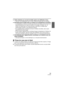 Page 2929VQT3M30
≥Faites attention en ouvrant le boîtier après une infiltration d’eau.
 L’eau qui s’est infiltrée peut sortir ou bien l’arrière du boîtier peut se renverser.
≥Ne laissez pas le boîtier dans un endroit où la température est élevée.
 La température à l’intérieur du boîtier peut  devenir très élevée surtout lorsqu’il est 
exposé directement aux rayons du soleil sur une plage, en bateau, etc. ou 
lorsqu’il est laissé dans une voiture fermée en plein été. La chaleur peut 
endommager le boîtier ou ses...