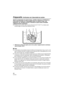 Page 3636VQT3M30
Préparatifs -Vérification de l’étanchéité du boîtier-
Après la préparation du joint torique, vérifiez l’absence d’infiltrations 
d’eau dans le boîtier en l’immergeant dans un bassin d’eau, une 
baignoire, etc. pendant environ 3 minutes ou plus avant d’installer 
l’appareil photo numérique.
≥
N’utilisez pas le boîtier dans une eau de plus de 40 °C/104 °F. La chaleur peut 
l’endommager et causer des infiltrations d’eau.
‘Effectuez le même test après avoir mis en place l’appareil photo numérique...