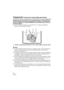 Page 8484VQT3M30
Preparación -Control de lo impermeable del estuche-
Después de colocar el anillo tórico, compruebe que no haya infiltración 
de agua dentro del estuche sumergiendo éste último en un tanque de 
agua, una bañera etc. durante alrededor de 3 minutos antes de unirlo a 
la cámara digital.
≥
No use el estuche en agua por encima de los 40 °C. El calor puede dañar el 
estuche o causar infiltración de agua.
‘Realice la misma prueba después de unir la cámara digital al estuche. (P85)
∫Notas
≥
Si salen...