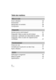 Page 2424VQT4C30
Table des matières
Avant utilisation . . . . . . . . . . . . . . . . . . . . . . . . . . . . . . 25
Accessoires. . . . . . . . . . . . . . . . . . . . . . . . . . . . . . . . . 27
Manipulation et entretien. . . . . . . . . . . . . . . . . . . . . . . 28
Composants  . . . . . . . . . . . . . . . . . . . . . . . . . . . . . . . . 30
Qu’est-ce qu’un joint torique? . . . . . . . . . . . . . . . . . . . 31
Préparatifs -Mise en place du joint torique-  . . . . . . . . 32
Préparatifs 
-Vérification de...