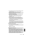 Page 43(FRE) VQT4V8143
•S’il y a des infiltrations d’eau dans le boîtier, arrêtez immédiatement de l’utiliser.–Ceci peut provoquer un choc électrique, une brûlure ou un incendie.–Consultez votre revendeur.•Si quelque chose d’anormal survient en utilisant le boîtier sous l’eau, veuillez 
suivre toutes les procédures nécessaires et les consignes de 
décompression lors de votre remontée.
–Si vous remontez trop rapidement, vous pouvez subir la maladie des caissons.•Si de la fumée ou une chaleur, une odeur ou un...