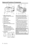 Page 88VQT5K48 (ENG)
Names and Functions of Components
418 23451414
1118
109
1812131216 15
719
617
1   HDMI connectio n terminal
Connects to the digital camera’s HDMI 
connector.
2   Electrical contacts
3   Interface contacts
4   Camera attachment pins
5   Attachment scre w
6   Screw hole (1/4-20 UNC)
Attaches to PL
 lens compatibility adapters, 
etc.
7   HDMI terminal
HDMI  Type A output terminal.
(VIERA Link is not supported.) yyUse a high-speed double-shielded 
4K-compatible HDMI cable (up to 2
  m) 
that...