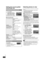 Page 1414
RQT9522
Setting the sound quality/
sound ﬁ eld, etc.
Changing the sound quality/sound ﬁ  eld
1. Press [SOUND].
2. Press [e, r] to select the 
effect (¼below), and press 
[w,  q] to select a setting.
When [
 RETURN] is pressed, 
the standard screen is restored.
Sound Settings
Equalizer
Bass
Treble
Surround
D.BASS
Sound setting itemsFactory settings are indicated with underlines.
Equalizer
You can select the 
sound quality for your 
preference according 
to audio sources. Manual
Adjusts the level of...