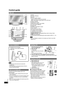 Page 66
RQT9522
Control guide
Main unit
1 Display
2 SD cover (¼below)
3 Speaker
4 SD card slot/SD indicatorLights on: When an SD card is inserted
Blinks: When data is being written onto an SD card
5 USB port (¼P20)
6 Adjusting the volume
7 Switching the display mode (¼P9)
8 CD open button (¼below)
9 Exhaust  hole
bk  [POWER8] Standby/on switch
bl  Power  indicator
bm  iPod insertion part (¼P11)
bn  AC adaptor terminal (¼P8)
bo  W (Headphone) jack (¼below)
bp  FM/AM antenna terminals
bq  [u/t, y/i]...