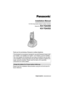 Page 1Thank you for purchasing a Panasonic cordless telephone.
Please read this Installation Manual before using the unit and save for 
future reference.This handset is an accessory handset for use with Panasonic base units 
KX-TG5561, KX-TG5566, KX-TG5571, KX-TG5576, and KX-TG5583. 
You must register this handset with your base unit before it can be used. 
This installation manual describes only the steps needed to register and 
begin using the handset. Please read the base unit’s operating 
instructions for...