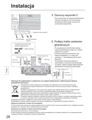 Page 28‡

3RSU]\JRWRZDQLXNRFyZNDEOLSUDZHJR
]HVWDZXJáRQLNRZHJRSRGáF]MHZVSRVyE
SRND]DQ\QDU\VXQNX
‡

&]HUZRQ\NDEHOMHVWSU]H]QDF]RQ\GOD
ELHJXQDGRGDWQLHJRDF]DUQ\GOD
XMHPQHJR1LHSRGáF]DMNDEOLGR]á\FK
ELHJXQyZ
‡

:SU]\SDGNXPRFRZDQLDWHOHZL]RUD
SOD]PRZHJRGRZVSRUQLND]DPRFRZDQHJR
QDFLDQLHQDMSLHUZSRGáF]NDEOH]HVWDZyZ
JáRQLNRZ\FKGRWHOHZL]RUDSOD]PRZHJR
3RGáF]NDEOH]HVWDZyZ
JáRQLNRZ\FK
3U]\JRWRZDQLHNRFyZNDEOL...