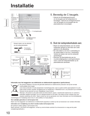 Page 10‡

0DDNGHOXLGVSUHNHUNDEHOVYRRUGHUHFKWHU
OXLGVSUHNHUJHUHHGHQVOXLWGH]HDDQ]RDOV
JHWRRQGLQGHDIEHHOGLQJ
‡

HURGHNDEHOLVYRRUGHDDQVOXLWLQJHQ
GH]ZDUWHNDEHOLVYRRUGHDDQVOXLWLQJ
9HUELQGGHNDEHOVQLHWPHWGHYHUNHHUGH
DDQVOXLWLQJHQ
‡

:DQQHHUGHSODVPDWHOHYLVLHDDQGH
PXXUEHYHVWLJLQJVVWHXQZRUGWJHPRQWHHUG
PRHWXHHUVWGHOXLGVSUHNHUNDEHOVRSGH
SODVPDWHOHYLVLHDDQVOXLWHQ
6OXLWGHOXLGVSUHNHUNDEHOVDDQ*HUHHGPDNHQYDQGHXLWHLQGHQ...