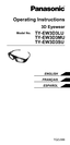 Page 1Operating Instructions
3D Eyewear
  Model No.  TY-EW3D3LU
    TY-EW3D3MU
    TY-EW3D3SU
ENGLISH
FRANÇAIS ESPAÑOL
TQZJ386 