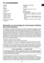 Page 37
FRFR

- 7 -  
FRFR

VII. ACCESSOIRES
Chargeur
•  EY0L
Batterie
• EYFB60
Télécommande
• EYFA1
Protection pour l’outil
• EYFA07-A (Bleu)
•  EYFA07-Y (Jaune)
•  EYFA07-H (Gris)
•  EYFA07-G (Vert) 
Protection pour la batterie
• EYFA0-H
Qualificateur d'assemblage
• EYFRZ01
•  EYFR0
Dispositif de suspension de l'outil
• EYFA41
MISE EN GARDE:
• Le  dispositif  de  suspension  de  l'outil  est 
seulement  pour  l'utilisation  d'un  équili-breur.
  Une  force  ou...