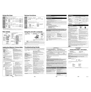 Page 2About 9 hours
30 minutes
Various functions
FOLDER/MENU
Canceling
the opera-
tion beepPreventing
accidental
button
presses
(HOLD)
In order to prevent accidental operations while recording or while
stopped, button operations are ignored.
¥“hold”is displayed if
a button is pressed
while hold is on.
move downmove up
HQ
FQ
SPAB
CD
REC
REMAINAM PMHMM DS
Using the timerTimer
recordingTimer play
Preparation: Select the file 
(➪page 2, 3)
HQ
FQ
SPAB
CD
RECDATE
REMAINAM PMHMM DS
SPAB
CD
RECDATE
REMAINAMPMHMM DS...