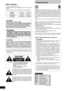 Page 2RQT7834
2
Dear customer
Thank you for purchasing this product.
For optimum performance and safety, please read these instructions
carefully.
These operating instructions are applicable to the following system.
SystemSC-AK630 SC-AK633
Main unitSA-AK630 SA-AK633
Front speakersSB-AK630 SB-AK630
SubwooferSB-WAK630 SB-WAK630
CAUTION!
DO NOT INSTALL OR PLACE THIS UNIT IN A BOOKCASE,
BUILT-IN CABINET OR IN ANOTHER CONFINED SPACE.
ENSURE THE UNIT IS WELL VENTILATED.  TO PREVENT
RISK OF ELECTRIC SHOCK OR FIRE...