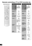 Page 2222
RQT8549
Remote controlling a TV or DVD recorder etc.
ONETOUCHPLAY
DIRECTNAVIGATOR
TOPMENUFUNCTIONS
0
RECEIVERAV
SYSTEM
TVRECORDERDV D
DV D
PLAYER
ANALOG 6CHVCR CDTUNER
BAND
CH
VOLUME
DIRECT TUNINGENTER
SKIPSLOW/SEARCH
STOPPAUSEPLAY
DRIVE SELECTDVD RECORDERCM SKIP
ENTER
SUB MENU RETURN
OFFSUBWOOFERTESTTV
LEVELEFFECTVOL
NEO : 6
SFCMUSIC MOVIEDIMMER MUTINGTV/VIDEO
DISC
Direct the remote control to the 
equipment you wish to operate.Remote controlling a VCR
To switch the 
unit’s input to 
“VCR ”/To...