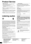 Page 52Panasonic Consumer Electronics 
Company, Division of Panasonic 
Corporation of North America 
One Panasonic Way Secaucus,
New Jersey 07094 
http://www.panasonic.com
Panasonic Puerto Rico, Inc. 
Ave. 65 de Infantería, Km. 9.5
San Gabriel Industrial Park, Carolina,
Puerto Rico 00985
Panasonic Canada Inc.
5770 Ambler Drive 
Mississauga, Ontario 
L4W 2T3 
www.panasonic.ca
 2006 Matsushita Electric Industrial Co., Ltd.
Printed in Malaysia
52
RQT8739
Product Service
1. Damage requiring service — The unit...