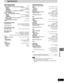 Page 3333
RQT6220
Reference
AMPLIFIER SECTIONFTC TTL POWER OUTPUT170 W
120 Hz–20 kHz 1.0 % total harmonic distortion
FRONT15 W per channel (8 ≠)
CENTER45 W (8 ≠)
SURROUND20 W per channel (8 ≠)
45 Hz–120 Hz 1.0 % total harmonic distortion
SUBWOOFER55 W (8 ≠)
RMS TTL POWER OUTPUT200 W
1 kHz 10 % total harmonic distortion
FRONT20 W per channel (8 ≠)
CENTER50 W (8 ≠)
SURROUND25 W per channel (8 ≠)
100 Hz 10 % total harmonic distortion
SUBWOOFER60 W (8 ≠)
Input sensitivity/Input impedance
AUX250 mV, 10 k≠
FM TUNER...