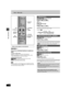 Page 1414
RQT6815
Disc operations
Discs —Basic play
[DVD-A] [DVD-V] [VCD]
Press the numbered buttons to select an 
item.
To select a 2-digit number
Example: To select item 23, press [S10] ➡ [2] ➡ [3].
≥When playing DVDs, you can also use [3, 4, 2, 1] to select 
items. Press [ENTER] to confirm your selection.
To return to the menu screen
[DVD-A] [DVD-V] [TOP MENU]: Shows the first menu screen.
[DVD-V] [MENU]: Shows the menu screen.
[VCD] [RETURN]: Shows the menu screen.
[Note]
The disc continues to rotate while...