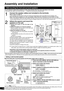 Page 1212
RQT8979
Assembly and Installation
• When the speaker is wall-mounted, be sure to set “Setting a wall-mounted speaker”(á below) to “WALL ” before performing the auto speaker
setup (
á pages 26 and 27). Otherwise, the auto speaker setup cannot correctly adjust the audio to ELS surround characteristic.
Make this setting after connecting speakers and AC power supply cords. (á page 13)
• Be sure to make this setting before performing the auto speaker setup if this setting is made afterwards, the setting...