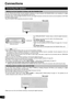 Page 2424
RQT8979
Connections
You can connect left and right surround speakers wirelessly by using Panasonic SH-FX50/SH-FX60 (a set consisting of a digital
transceiver and a wireless system sold separately) with the unit.
To use this option, insert the digital transceiver into the unit’s digital transceiver terminal and connect surround speakers to SH-FX50/
SH-FX60’s wireless system. 
• See SH-FX50/SH-FX60’s operating instructions for details.
• Audio output changes as follows when you use surround speakers...