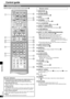 Page 1212
RQT6501
Control guide
q q
[RECEIVER ^]:Standby/on button !0
w
w
[SOUND MODE]:To select the sound modes !0
e
e
[SFC]:To select SFC modes !1
r
r
[CHANNEL, 1, 2]:To select preset radio channels !9
t
t
[1-0,>
=10/ENTER]:To enter radio frequencies !8and channels !9
y
y
[DIRECT TUNING/DISC]:To enable selection of radio stations by frequency !8
u
u
[L BALANCE R]:To adjust front speaker balance
i i
[DVD, TV, VCR, TUNER/BAND RECEIVER]:Input and remote control mode buttons !0.
DVD:to switch input and remote...