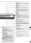 Page 17FM MODEINPUT SELECTORMEMORYVOLUME
PHONESDOWN UP
PRESETTUNE 2TUNE 1
BANDMULTI-SOURCEDIGITAL RE-MASTERENHANCED
SURROUND
17
RQT6840
Others
[PHONES]Headphone jack
Plug type: 6.3 mm (1/4) stereo
¡Avoid listening for prolonged periods of time to prevent
hearing damage.
¡The STEREO/2CH MIX mode is engaged when you
connect headphones and you cannot select any of the other
sound modes.
[VOLUME]Volume control.
[MEMORY]For presetting radio stations.
[INPUT SELECTOR]For selecting input.
[TUNE, 2, 1]For tuning the...