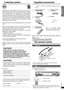 Page 33
Before use
RQT7487
Listening caution
Selecting fine audio equipment such as the unit you’ve just
purchased is only the start of your musical enjoyment. Now it’s
time to consider how you can maximize the fun and excitement
your equipment offers. This manufacturer and the Electronic
Industries Association’s Consumer Electronics Group want you
to get the most out of your equipment by playing it at a safe level.
One that lets the sound come through loud and clear without
annoying blaring or distortion-and,...