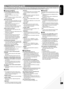 Page 15RQTX1146
RQTX1146RQTX1146
RQTX1146
15
ENGLISH
Before requesting service, make the following checks. If you are in doubt about some of the check points, or if the remedies indicated in the 
chart do not solve the problem, refer to “Customer Services Directory (United States and Puerto Rico)” on page 17.
g Common problemsIncorrect display or play will not startYou have not inserted the disc properly. 
Insert it correctly.
The disc is scratched or dirty (Tracks 
skipped).
There is moisture on the lens. Wait...