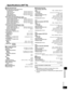 Page 21
21
RQTV0105

Speciﬁcations
Speciﬁcations (IHF'78)
g AMPLIFIER SECTIONRMS output power of each channel driven10 % total harmonic distortion1 kHz front CH 90 W per channel (4 Ω)1 kHz surround CH 90 W per channel (4 Ω)1 kHz center CH 220 W per channel (6 Ω)100 Hz subwoofer CH 220 W per channel (6 Ω)Total RMS output power 800 WRated minimum sine wave RMS power output1% total harmonic distortion (Dolby Digital mode)150 Hz to 20 kHz front CH 50 W per channel (4 Ω)150 Hz to 20 kHz surround CH 50 W per...