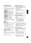 Page 1313
VQT4U49
ENGLISH
Sound adjustment
The following sound effects can be added to the 
audio output.
1Press [SOUND] repeatedly to select the effect.
2Press [3,4] to select the setting and then 
press [OK].
≥ You may experience a reduction in sound quality when these 
effects are used with some sources. If this occurs, turn the 
sound effects off.
Others
The sleep timer can turn the unit off after a set time.
1Press [SETUP] to select “SLEEP”.
2Press [ 3,4] to set the time (in minutes) and 
then press [OK]....