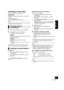 Page 1919
 (ENG) VQT4U55
ENGLISH
Listening to the radio
You can preset up to 30 channels.
Preparation
≥Make sure that the FM antenna is connected. 
(l 8)
≥ Turn this system on.
≥ Press [CD/RADIO] to select “FM”.
	A station previously stored is overwritten when another station 
is stored in the same channel preset.
1Press [PLAY MENU] to select “A.PRESET”.
2Press [ 3,4] to select “LOWEST” or 
“CURRENT” and then press [OK].
LOWEST:
To begin auto preset with the lowest frequency 
(FM 87.9 or FM 87.5).
CURRENT:
To...