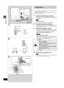 Page 6Before use
RQT5717
6
1
2
3
AM ANT
LOOP
EXT
1
2
3
Red
Black Grey
Blue
Speaker (SB-PM25)
» á á »
Speaker (SB-PM25)
L
R
L
AM loop antenna
AM ANT
LOOP
EXT
Adhesive
tape
To household
AC outlet
FM indoor
antenna
GND 
R
4
1
2
3
Connections
¥ Plug the AC power cord into a household AC outlet only after all
other connections have been made.
¥ To prepare the AM loop antenna wire and speaker cords, twist the
vinyl cover tip and pull off.
1Connect the FM indoor antenna.Tape the antenna to a wall or column, in a...