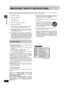 Page 4RQT6885
4
Before use
 IMPORTANT SAFETY INSTRUCTIONS
Read these operating instructions carefully before using the unit. Follow the safety instructions on the unit and the applicable
safety instructions listed below. Keep these operating instructions handy for future reference.
1) Read these instructions.
2) Keep these instructions.
3) Heed all warnings.
4) Follow all instructions.
5) Do not use this apparatus near water.
6) Clean only with dry cloth.
7) Do not block any ventilation openings. Install in...