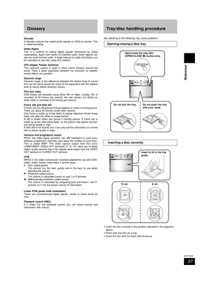 Page 3737
RQT7509
Reference
Insert to fit in the tray 
guide.
 XX X X
X
X X
XX 
X XX
X XXX
X X X
X X
X X
XXX
X
X X
XX
 X X X
XX
X
X
X X
XX  X
X
X X X X
XX X X
X
XX  X
X X X
X
XXXX
X X X
X
XX X X
X X
XXX
X
 X X
X
X
X XX
X X
X
X
 X X
XX
X X X
XX X
X X
XX X 
X X
X X 
 XXX X
XX
 XX X 
XX
XXXX X
X XX
X
 X X
 
X XXXX
XXX X
 X X
 X XX XX
XXX X
 
X
XXX
 X X
XX X XXX
X
 X X
 X
X XXXXXXX
 X
XX
X 
X
XXX
XX
X X
 X
X X
X
X XX
X X
X
X 
X
X X
X
X XXXX XX
 XXXX
 
XX XX 
12 cm 8 cm
Tray/disc handling procedure
Decoder 
A...