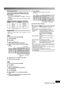 Page 99
RQT8038
Entering charactersEntering characters
Press the numeric buttons repeatedly to select your 
desired character then press [3/FF/¢] to key in the 
next character.
  You can enter up to 32 characters.
  To edit, press [4/REW/4] or [3/FF/¢] to revised any 
characters.
  To delete, move the cursor over the character and then 
press [DEL].
Numbered 
buttonsCharacters Numbered 
buttonsCharacters
1 1 6 M N O 6
2 A B C 2 7 P Q R S 7
3 D E F 3 8 T U V 8
4 G H I 4 9 W X Y Z 9
5 J K L 5 0 0
h10
space !...