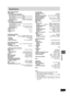 Page 31RQT6530
31
Listening operations
Reference
Specifications
AMPLIFIER SECTIONPower output
10% Total harmonic distortion
60
 Hz–120 Hz, both channels driven
(Low channel) 24 W per channel (6 Ω)
120 Hz–16 kHz, both channels driven
(High channel) 26 W per channel (6 Ω)
Total Bi-Amp power50 W per channel (Band)
Power output
10% Total harmonic distortion
100 Hz, both channels driven
(Low channel) 31
 W per channel (6 Ω)
1 kHz, both channels driven
(High channel) 34 W per channel (6 Ω)
Total Bi-Amp power65 W per...